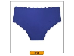 跨境外贸冰丝无痕女士内裤 丝滑舒适透气双面波浪边女式三角裤图3